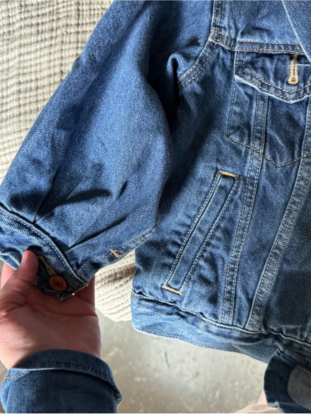Kids Blue Denim Jean Jacket - Classic Trucker Style